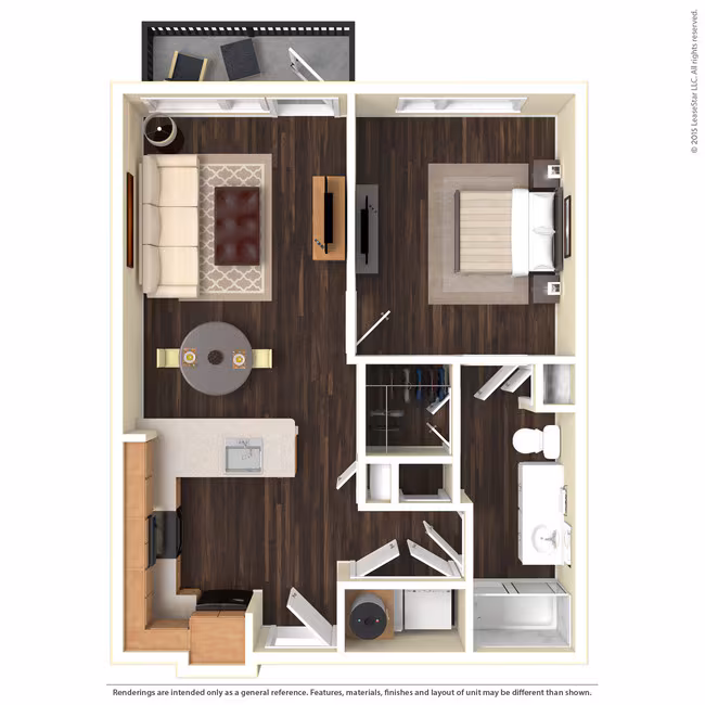 1 Bedroom Affordable - A2 1327 floor plan